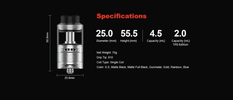 Hellvape Fat Rabbit Solo RTA 2ml/5.5ml